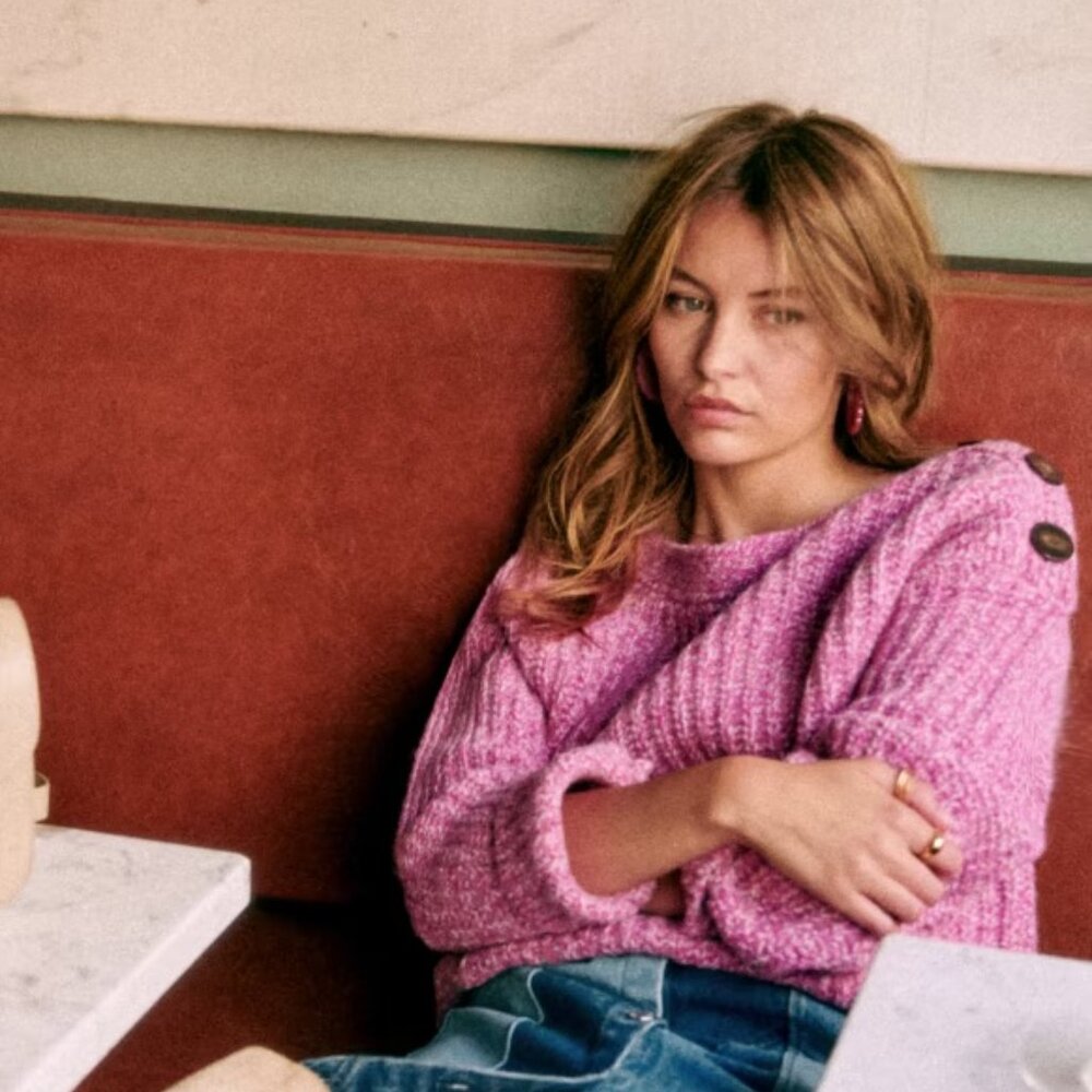 Sezane Armand Sweater Pink S